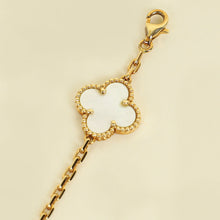 Van Cleef & Arpels 18K Yellow Gold Vintage Alhambra 10 Motifs MOP Necklace