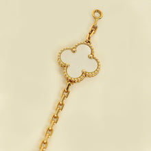 Van Cleef & Arpels 18K Yellow Gold Vintage Alhambra 10 Motifs MOP Necklace