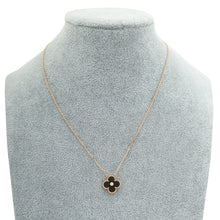 Van Cleef & Arpels 18K Rose Gold Diamond Silver Obsidian Vintage Alhambra Holiday 2023 Pendant Necklace