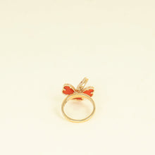 Van Cleef & Arpels 18K Rose Gold Sweet Heart Carnelian Diamond Ring 50