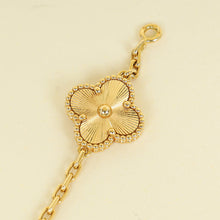 Van Cleef & Arpels 18K Yellow Gold Vintage Alhambra 10 Motifs Necklace
