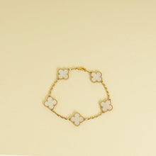 Van Cleef & Arpels 18K Yellow Gold Vintage Alhambra 5 Motifs MOP Bracelet