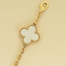 Van Cleef & Arpels 18K Yellow Gold Vintage Alhambra 5 Motifs MOP Bracelet