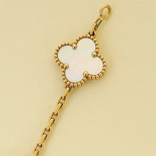 Van Cleef & Arpels 18K Yellow Gold Vintage Alhambra 5 Motifs MOP Bracelet
