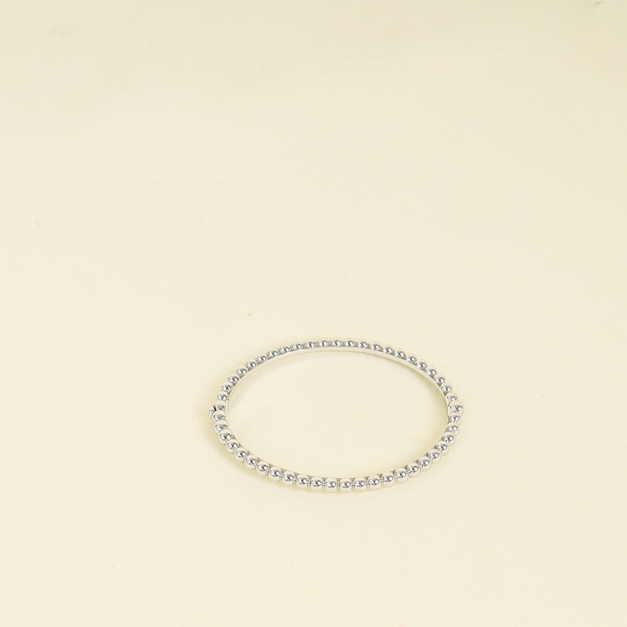 Van Cleef & Arpels 18K White Gold Perlée Pearls Medium Model Bracelet