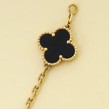 Van Cleef and Arpels 18K Yellow Gold Vintage Alhambra 5 Motifs Bracelet