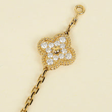 Van Cleef & Arpels 18K Yellow Gold Vintage Alhambra 20 Motifs Turquoise Diamond Necklace