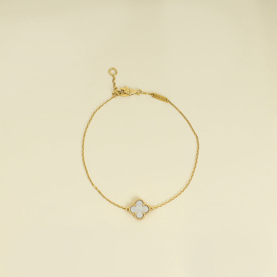 Van Cleef & Arpels 18K Yellow Gold Sweet Alhambra Bracelet