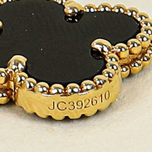 Van Cleef & Arpels 18K Yellow Gold Vintage Alhambra 5 Motifs Onyx Bracelet