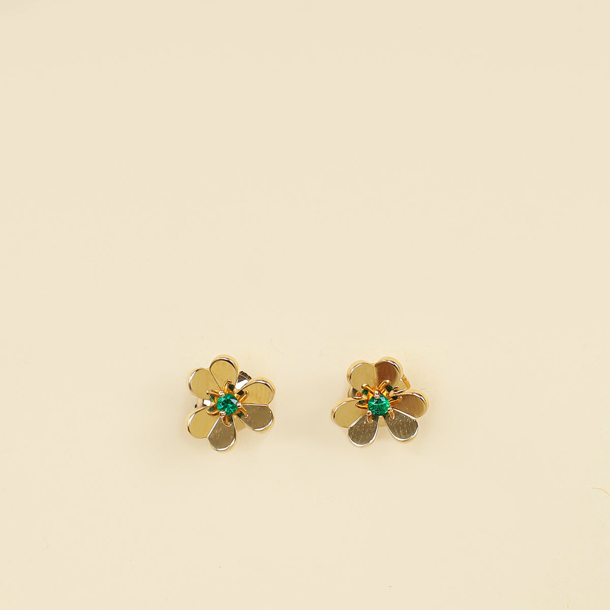 Van Cleef & Arpels 18K Yellow Gold Frivole Earrings Mini Model