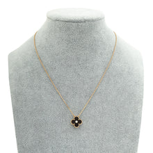 VAn Cleef & Arpels 18K Rose Gold Diamond Silver Obsidian Vintage Alhambra Holiday 2023 Necklace