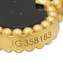 Van Cleef & Arpels 18K Yellow Gold Onyx 5 Motifs Vintage Alhambra Bracelet