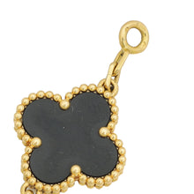 Van Cleef & Arpels 18K Yellow Gold Vintage Alhambra 5 Motifs Onyx Bracelet