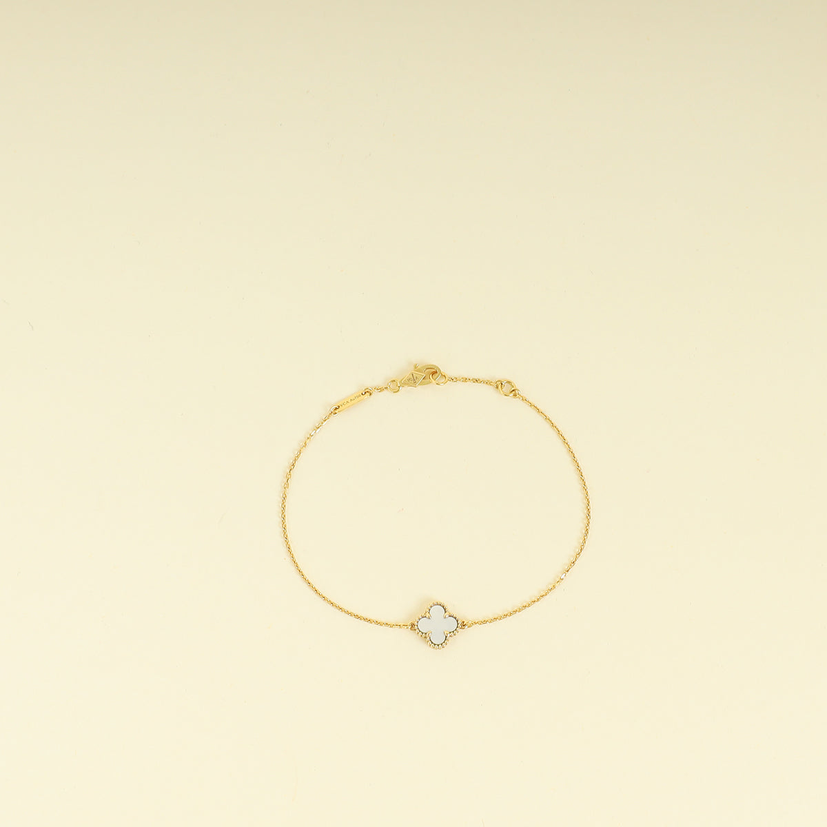 Van Cleef & Arpels 18K Yellow Gold Sweet Alhambra MOP Bracelet