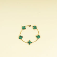 Van Cleef & Arpels 18K Yellow Gold Vintage Alhambra 5 Motifs Bracelet