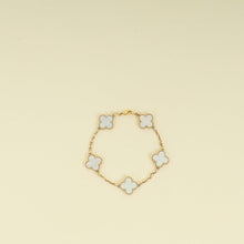 Van Cleef & Arpels 18K Yellow Gold Vintage Alhambra 5 Motifs MOP Bracelet