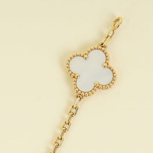 Van Cleef & Arpels 18K Yellow Gold Vintage Alhambra 5 Motifs MOP Bracelet