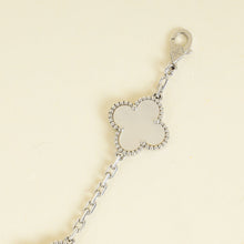 Van Cleef & Arpels 18K White Gold Vintage Alhambra MOP 5 Motifs Bracelet