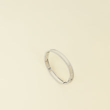 Van Cleef & Arpels 18K White Gold Perlée Signature Bracelet, Medium Model