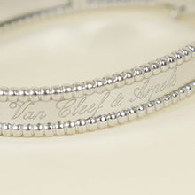 Van Cleef & Arpels 18K White Gold Perlée Signature Bracelet, Medium Model