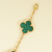 Van Cleef & Arpels Vintage Alhambra 5 Motifs Malachite Bracelet