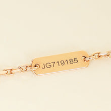 Van Cleef & Arpels 18K Rose Gold Diamond Holiday Pendant Pink MOP Necklace