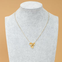 Van Cleef & Arpels 18K Yellow Gold Diamond Frivole 3 Flowers Pendant Mini Model Necklace