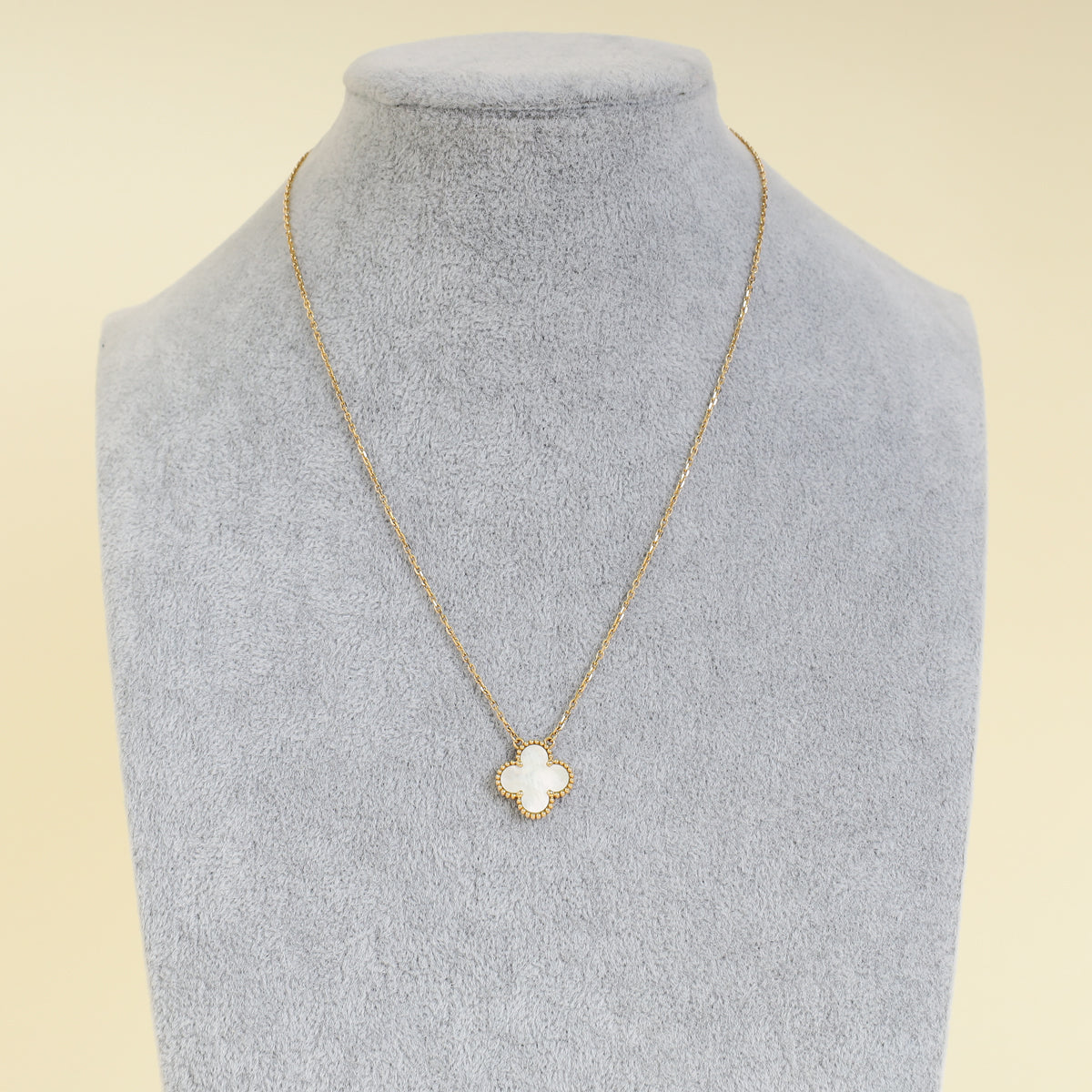 Van Cleef & Arpels 18K Yellow Gold MOP Vintage Alhambra Necklace