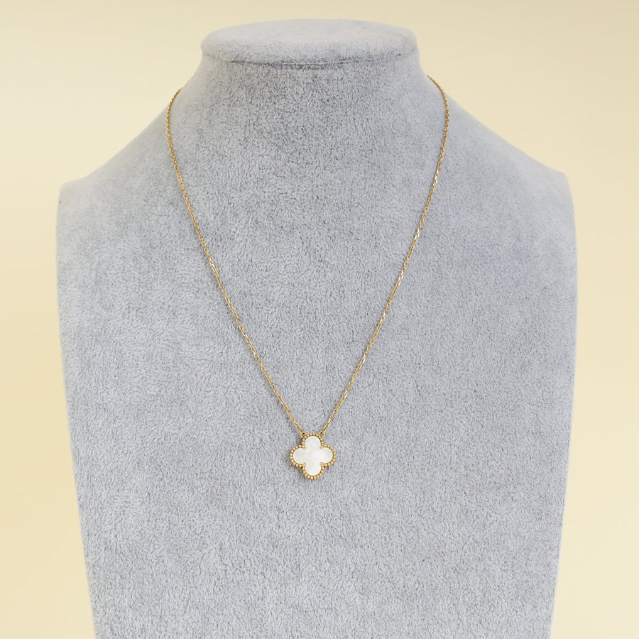Van Cleef & Arpels 18K Yellow Gold MOP Vintage Alhambra Necklace