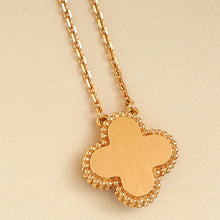 Van Cleef & Arpels 18K Rose Gold Diamond Obsidian Vintage Alhambra 2023 Holiday Pendant Necklace