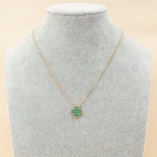 Van Cleef & Arpels 18K Yellow Gold Vintage Alhambra Malachite Pendant Necklace