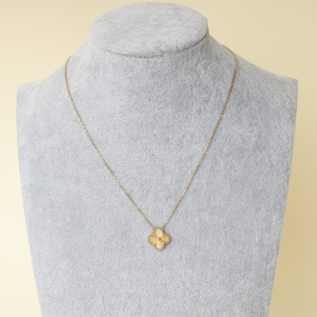 Van Cleef & Arpels 18K Yellow Gold Vintage Alhambra Pendant Necklace