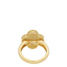Van Cleef & Arpels 18K Yellow Gold 1 Diamond Onyx Vintage Alhambra Ring 50