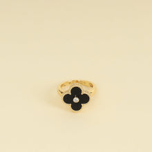 Van Cleef & Arpels Vintage Alhambra 1 Diamond Onyx Ring 52