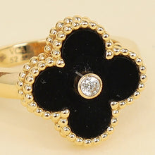 Van Cleef & Arpels Vintage Alhambra 1 Diamond Onyx Ring 52