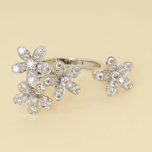 Van Cleef & Arpels 18K White Gold Socrate Between the Finger Ring 52