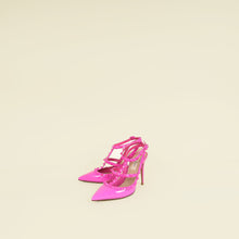 Valentino Fuchsia Rockstud Caged Ankle Strap Pump 37.5