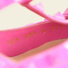 Valentino Fuchsia Rockstud Caged Ankle Strap Pump 37.5