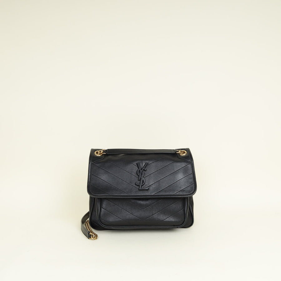YSL Black Niki Medium Shoulder Bag