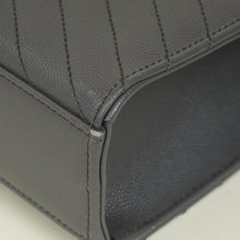 YSL Grey Monogram Chevron Envelope Large Satchel Bag