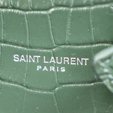 YSL Green Croco Embossed Nano Sac De Jour Bag