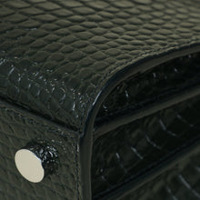 YSL Green Croco Embossed Nano Sac De Jour Bag
