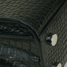 YSL Green Croco Embossed Nano Sac De Jour Bag