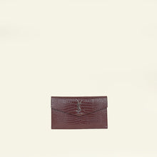 YSL Rouge Legion Croco Embossed Uptown Pouch
