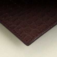 YSL Rouge Legion Croco Embossed Uptown Pouch