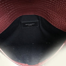 YSL Rouge Legion Croco Embossed Uptown Pouch