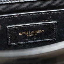 YSL Black Kate Tassel Croco Embossed Small Bag
