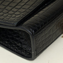 YSL Black Kate Tassel Croco Embossed Small Bag