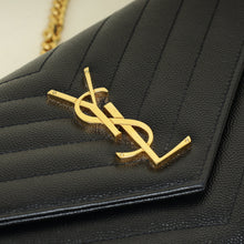 YSL Black Cassandre Classic Wallet On Chain