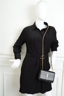 YSL Black Monogram Kate Satchel Chain Shoulder Bag